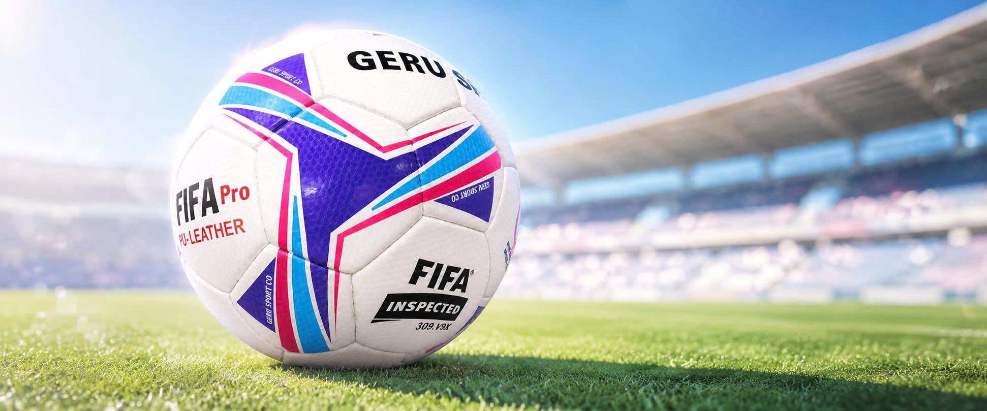 Bóng Đá Khâu FIFA PRO PU-Leather Geru Sport